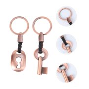 NICEXMAS Nicexmas Photo Keychain Couple Keyrings Multi Fashion Accessory 2Pcs