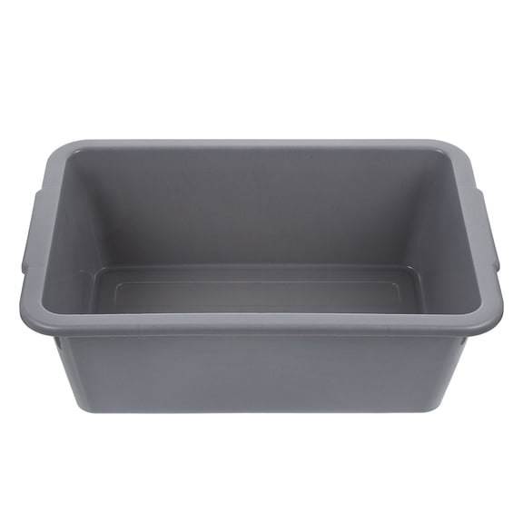NICEXMAS Grey Plastic Commercial Bus Tub Rectangular Vegetable Washing Basket for Kitchen Storage and Dish Organization