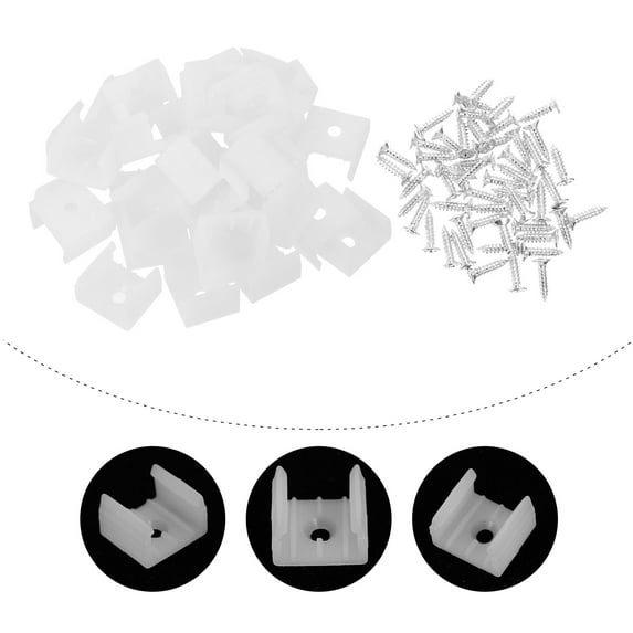 NICEXMAS 100Pcs LED Light p Clips Transparent Plastic Fasteners for Easy Installation and Secure Fixing