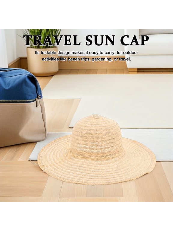 Light Yellow Fashionable Fisherman Sun Hat PP for Travel and Outings