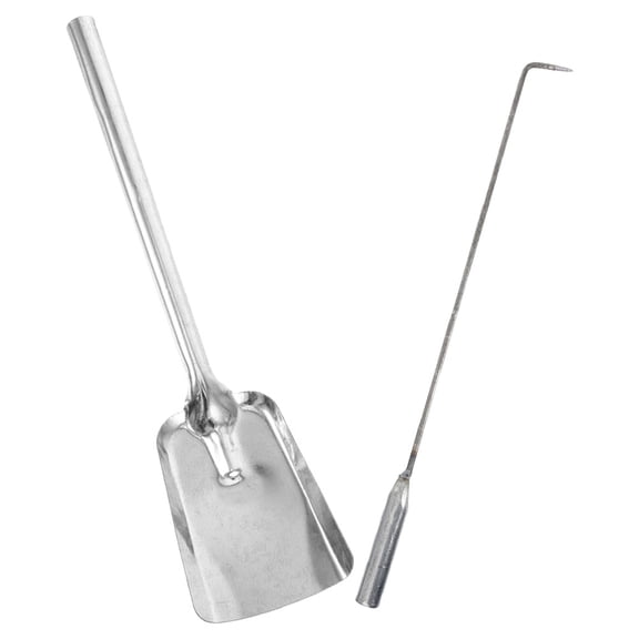NICEXMAS Cast Iron Fireplace Tool Set with Shovel, Poker, and Brush for Home