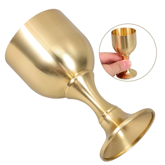 NICEXMAS Luxshiny Home Use Vintage Copper Goblet Decorative Metal Wine Cup with Retro Style