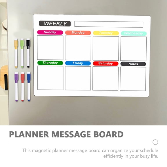 NICEXMAS Magnetic Weekly Calendar for Refrigerator Assorted Color 1 Set for Adults