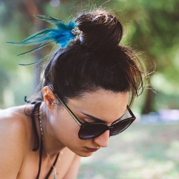 NICEXMAS Hippie Hair Accessories and Alloy Chinese Handmade Hairpin Blue 1Set for Women