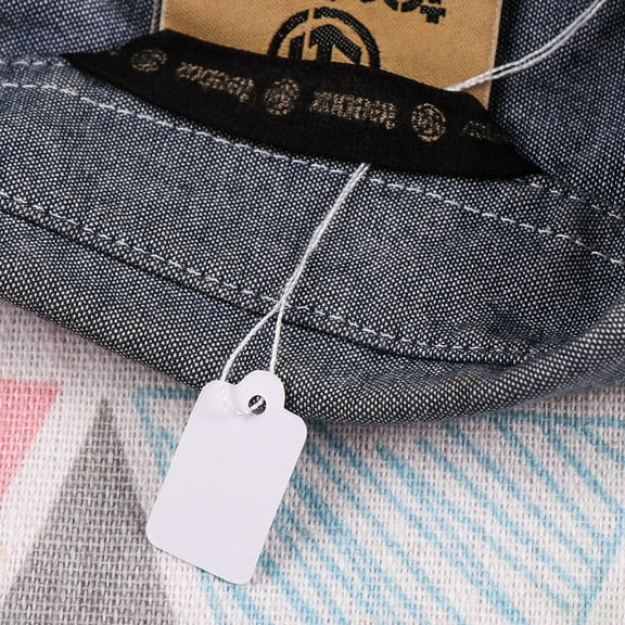 NICEXMAS craft paper tags Hanging Tags Cotton White Vintage Look 500Pack