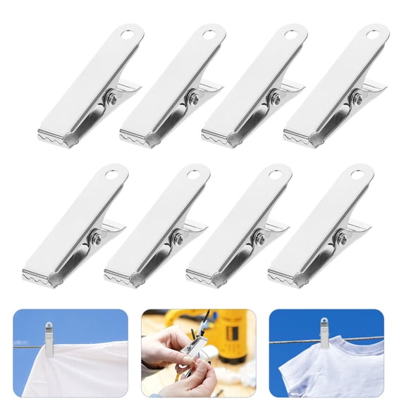 NICEXMAS Silver Metal Clips, Non-Slip, Firm Grip, for Wiring and DIY Projects 20Pcs