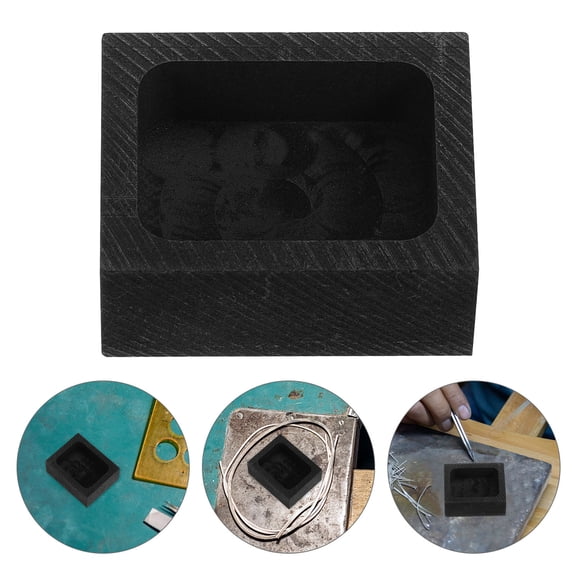NICEXMAS Black Graphite Mold for Metal Smelting with High Conductivity, Ideal for Metal Casting Projects