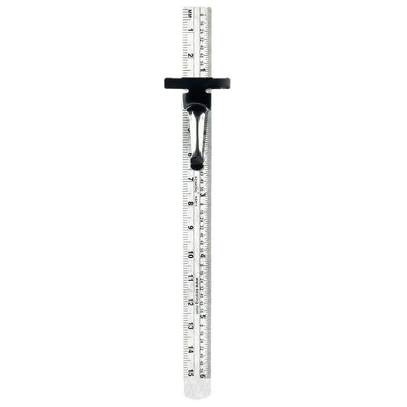 NICEXMAS Metal Pocket Ruler with Clip for Sewing Buttonholes Seam Gauge and Measurement Needs