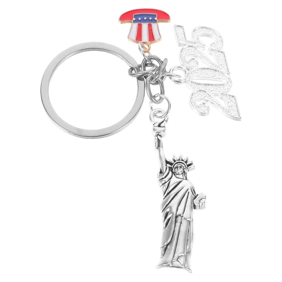NICEXMAS USA Metal Keychain Souvenir Charm Compact Mini Statue for Backpack, Bag, Travel, and Daily Use Accessories