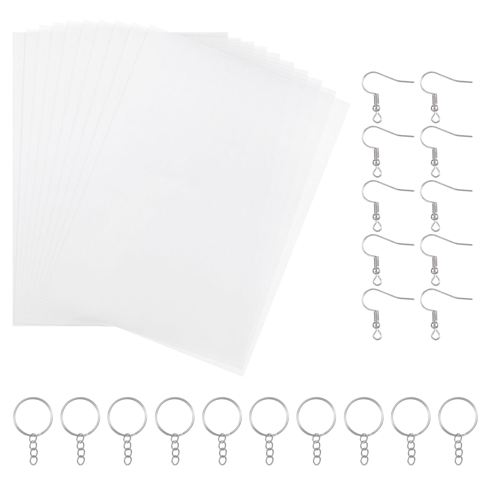 NICEXMAS Milisten 10 Sheets Shrinky Films Paper Heat Shrink Sheets Set ...