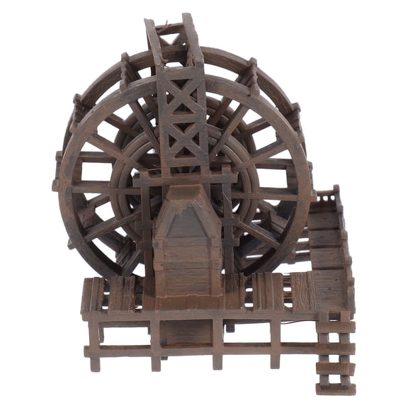 NICEXMAS Fish Tank Windmill Windmill Water Fountain Brown Plastic Home Decoration Garden Settings 1Pack