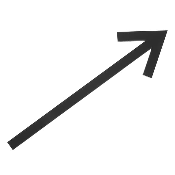 NICEXMAS Black Acrylic Self-Adhesive Arrow Sign for Front Door, Fence, Mailbox - High Visibility Directional Marker
