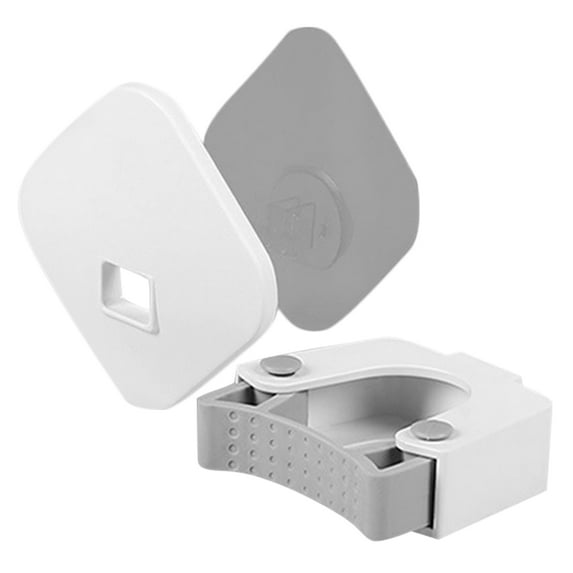 NICEXMAS Mop Storage Rack Plastic Self-Adhesive Bathroom Mop Holder 1Pack