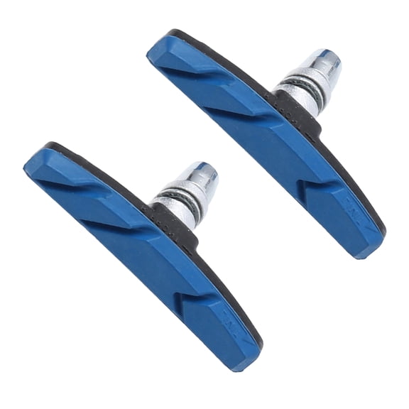 NICEXMAS Bike Brake Pads 1 Pair of Blue Rubber Braking Shoes Blocks for Mountain Bike Practice