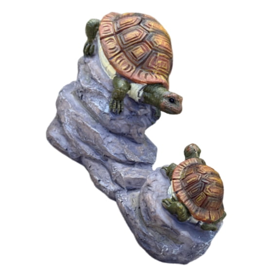 NICEXMAS Multi-Color Resin Turtle Figurine for Garden, Aquarium, Desk Decor with Artistic Design and Finish