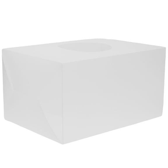 NICEXMAS White PP Raffle Ticket Box with Slot, 1 Pack - Ideal for Events, Fundraisers, and Contests