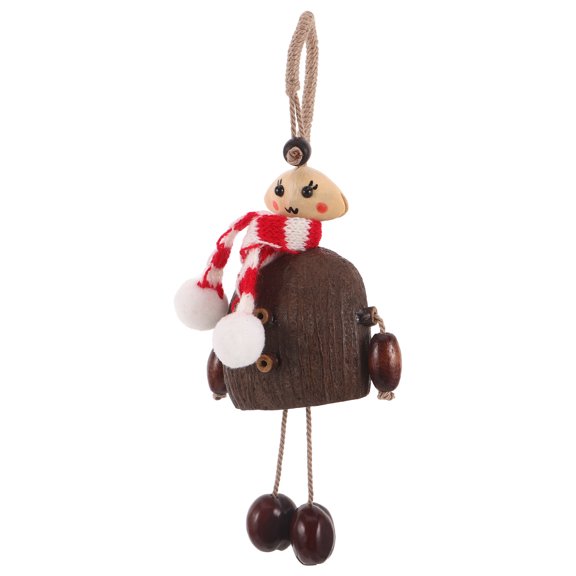 NICEXMAS Natural Fruit Shell Bag Charm with Bell Pendant, Christmas Tree Ornament and Home Decoration Accessory