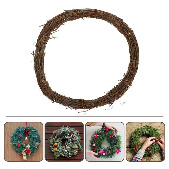 NICEXMAS Natural Grapevine Wreath Rustic Style for Home Decor Craft 1Pack