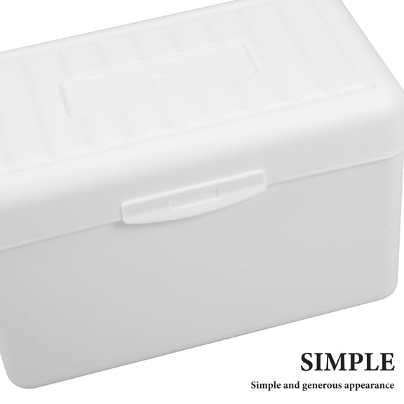 NICEXMAS White Index Card Organizer Storage Box, 1-Pack for Office, Study, Note Cards, Home and School Use