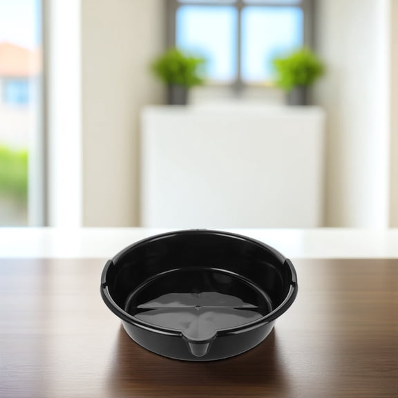 NICEXMAS Oil Catch Pan Plastic Black for Mechanics Easy Cleaning 1Pcs