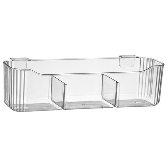 NICEXMAS Clear Hanging Storage Basket for Cabinet Doors, Kitchen Organizer for Vegetables, Spices, and Space-Saving Storage Solution