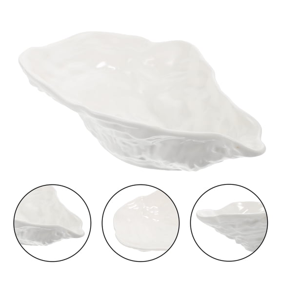 NICEXMAS Oyster Servers Serving Oyster Bowl Soup Bowl 19X11X5CM White