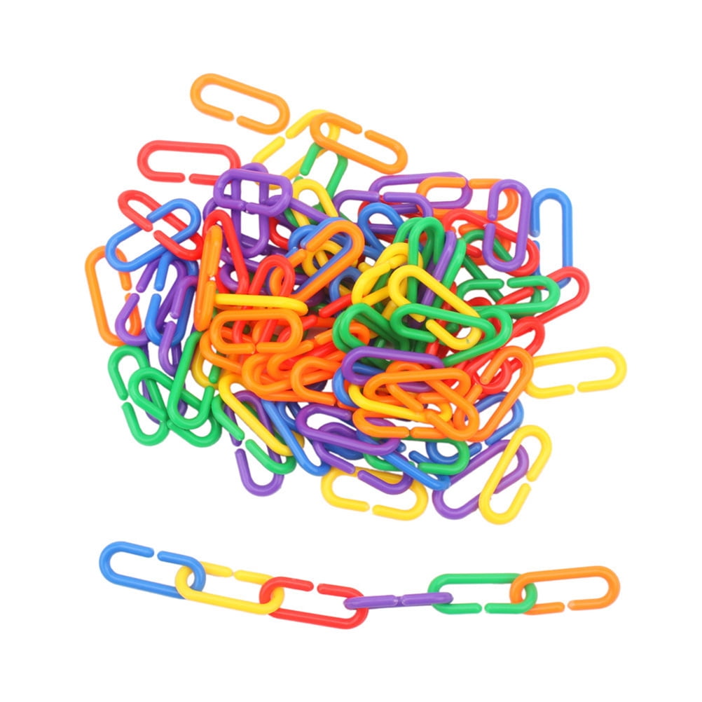 NICEXMAS Parakeets Chewing Hanging Toys 100Pcs Assorted Color Plastic ...