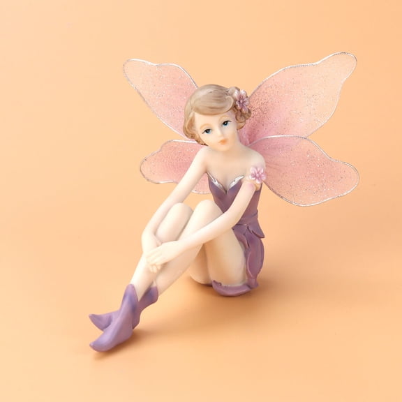 NICEXMAS Hand-Painted Multi-Color Resin Angel Figurines, Decorative Collectible Home Decor for Living Room and Office Display
