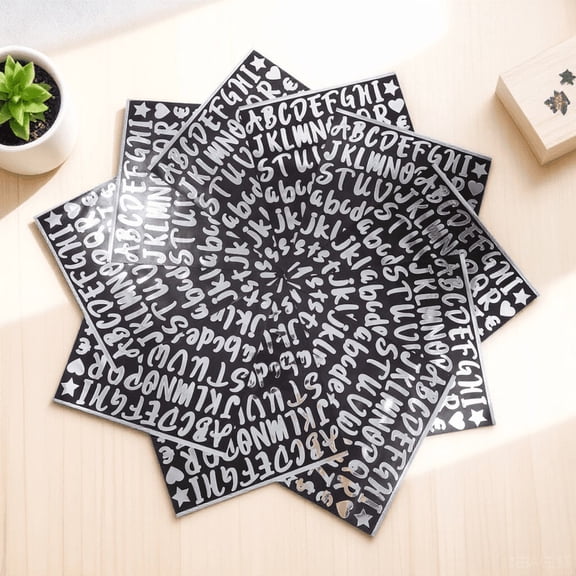 NICEXMAS Self Adhesive Plated Silver Alphabet Letter Stickers for Mailbox and Home Signs