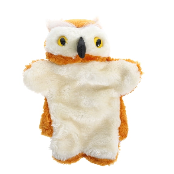 NICEXMAS Brown Plush Animal Hand Puppet Owl for Presentation and Decorative Use