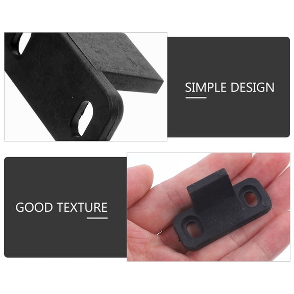 NICEXMAS 4-Pack Black Sliding Closet Door Floor Guide Hardware to Prevent Door Shaking and Smooth