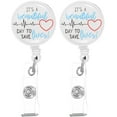 thumbnail image 1 of NICEXMAS 2Pcs Retractable Badge Reel with Clip Assorted Colors Portable Badge Holder for Work, 1 of 7