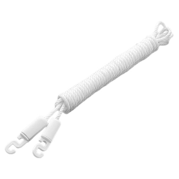 NICEXMAS Foldable Portable Clothesline Rope, White Polyester, Windproof and Non- for Camping, Outdoor Use and Travel