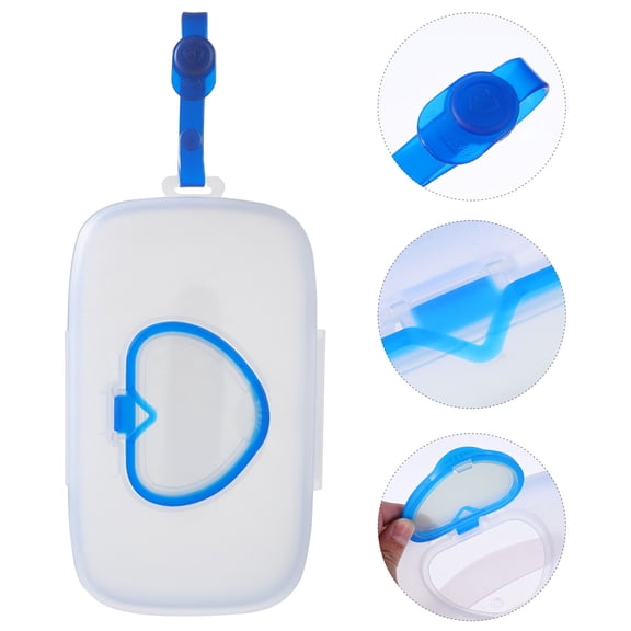 NICEXMAS  Portable Wet Tissue Case Baby Wipes Dispenser Travel Outdoor Blue