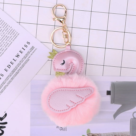 NICEXMAS Decorative Key Chains Elegant Design Swan Keyring 1Set Keyring Accessory for Friends