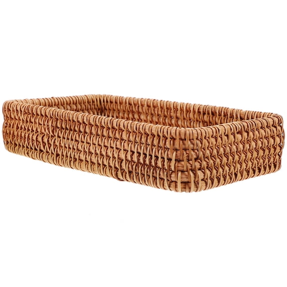 NICEXMAS Small Rattan Basket, Lightweight Woven Storage Basket for Home, Office, and Versatile Everyday Use