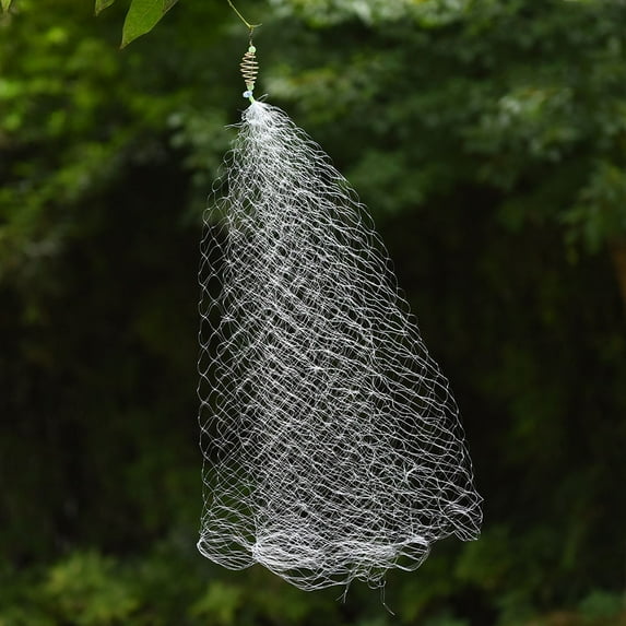 NICEXMAS Replacement Fishing Net with Strong Iron and Nylon Mesh for Safe Fishing White 13 Mesh