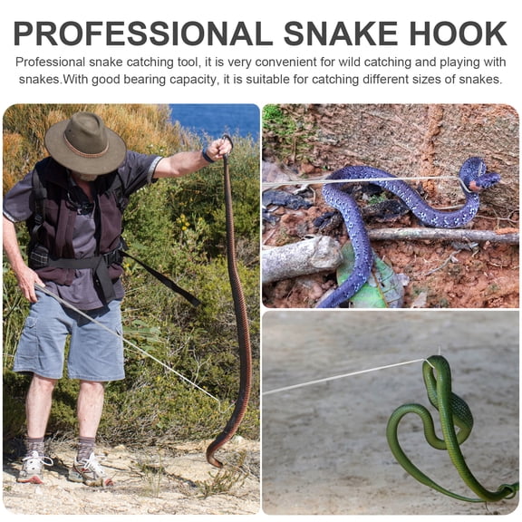 NICEXMAS Stainless Steel Telescopic Reptile Hook with Handle, and Portable, 1 Piece