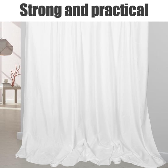 NICEXMAS Reusable White Photo Backdrop Polyester Fabric Wall Mount for Professional Photography and Streaming
