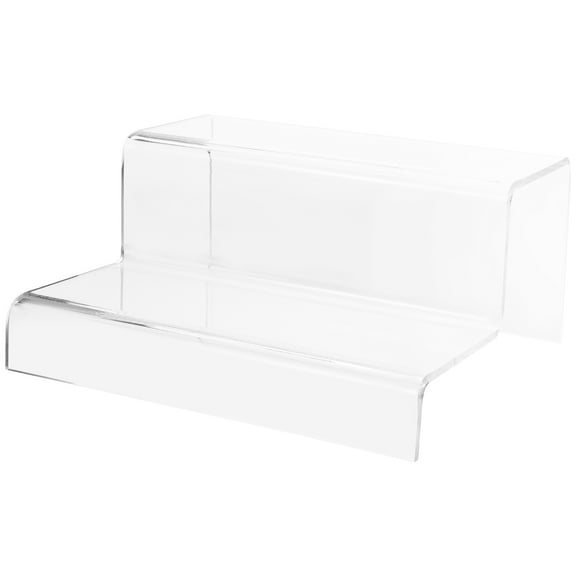 NICEXMAS Clear Acrylic Two Tier Display Riser Stand for Retail Countertop, Store Shelves, Showcase Decoration