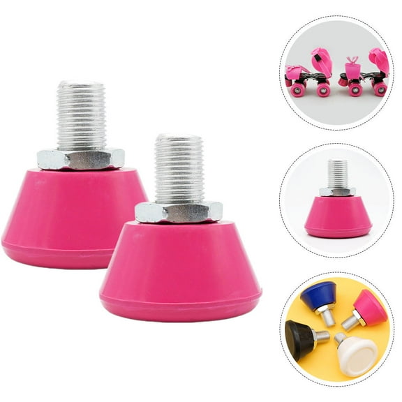 NICEXMAS 1Pair Ergonomic Roller Skate Toe Guards with Large Braking Area for Street and Sidewalk Use Rosy