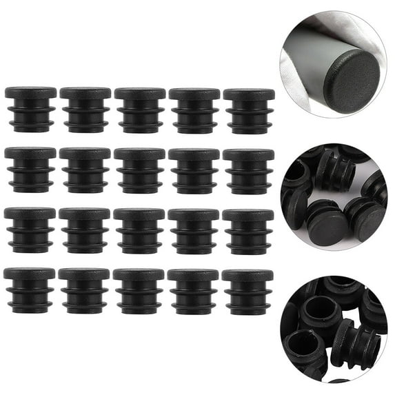 NICEXMAS Round Plastic Plug 100Pcs for Tubing and Furniture Finishing