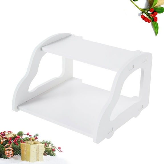 NICEXMAS 2-Tier Wall Mount Router Holder Punch-Free White Storage Shelf for Modems and Networking Devices