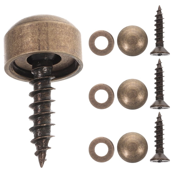 NICEXMAS Copper Self-Tapping Screw Caps, High-Grade Compact Nail Cover Hardware, Size 0.90 x 0.90 x 0.50 CM, and