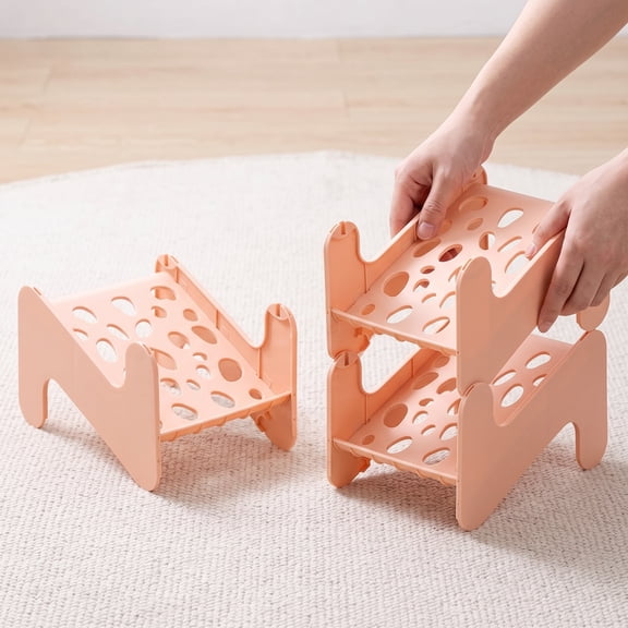 NICEXMAS Nicexmas Pink PP Shoe Holder, Ventilated and Non-Slip Design