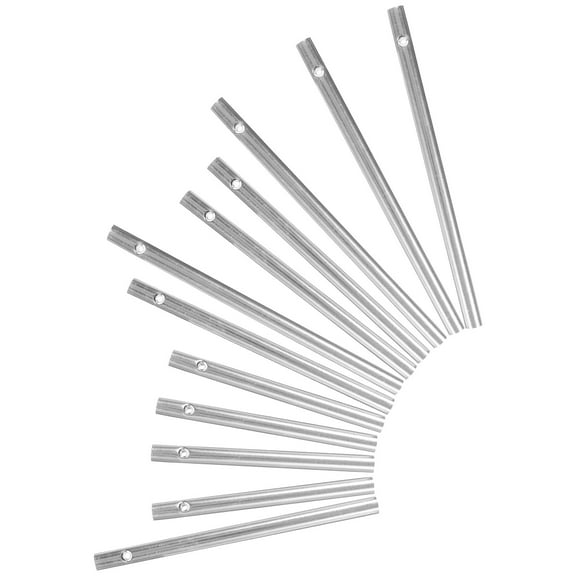 NICEXMAS Silver Wind Chime Tubes 12Pcs for Diy and Pleasant Sound in Home