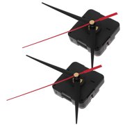 NICEXMAS 2Pcs Black ABS Clock Movement for Wall Clock Mute Design Quiet Precise Time