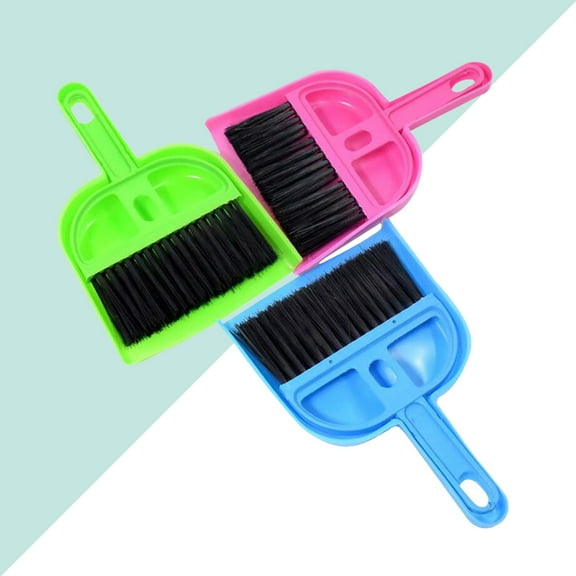 NICEXMAS Mini Brush Dustpan Cleaning Tool for Hedgehogs and Small Pets Plastic 1 Set