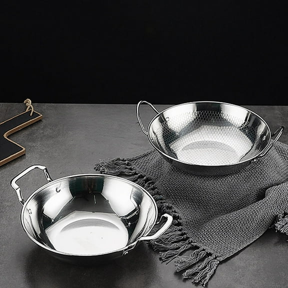 NICEXMAS Nicexmas Anti-Scald Double Handle Stainless Steel Pan for Home