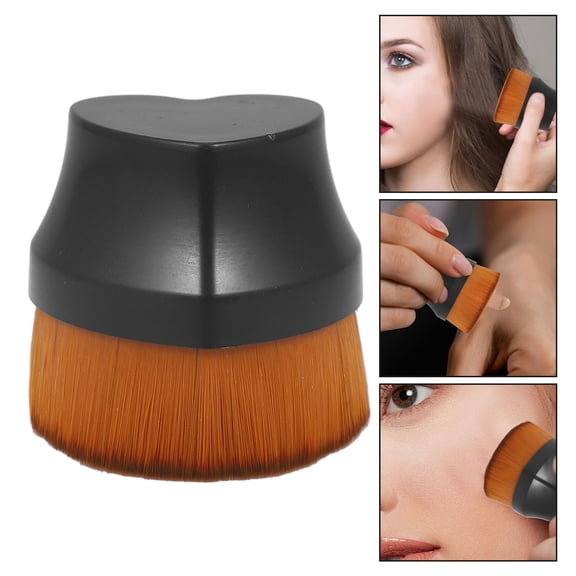 NICEXMAS Heart Shape Makeup Foundation Brush Black Fiber Soft Precision Application